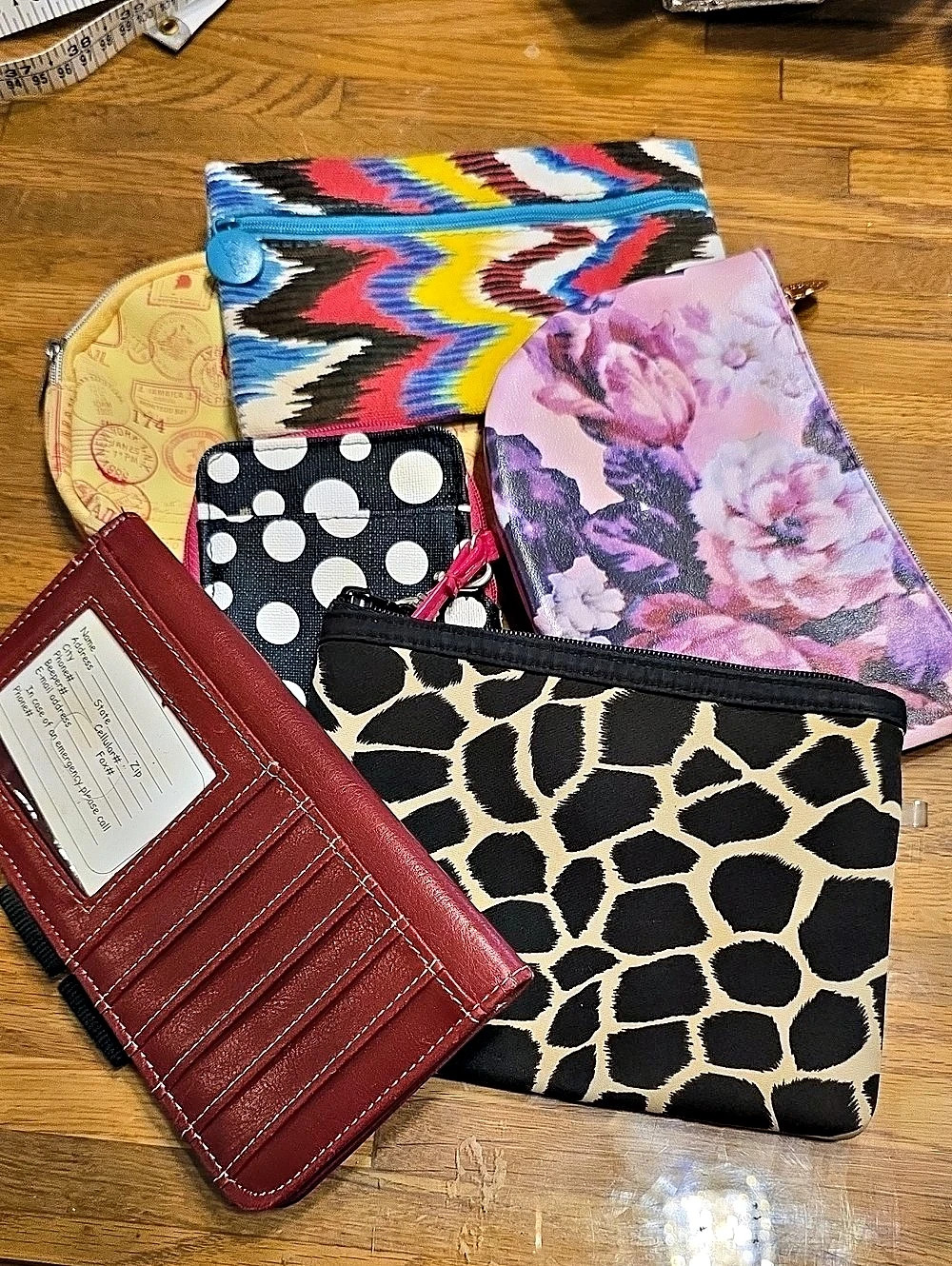 Multicolor IPSY Cosmetic Bag & Wallet Set